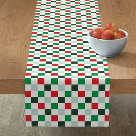 Cotton Sateen Table Runner 72 - Christmas Checkerboard Green Red Plaid Holiday Checks Print Custom Table Linens by Spoonflower
Cotton Sateen Table Runner 72 - Christmas Checkerboard Green Red Plaid Holiday Checks Print Custom Table Linens by Spoonflower