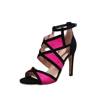 Fangasis Women Fashion High Heel Sandals Ankle Strap Comfort Work Elegant Open Toe Dress Shoes Rose Red 7.5
Fangasis Women Fashion High Heel Sandals Ankle Strap Comfort Work Elegant Open Toe Dress Shoes Rose Red 7.5