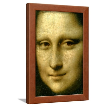 Portrait of Mona Lisa' (Detail), 1503-1506 Framed Print Wall Art By Leonardo da Vinci