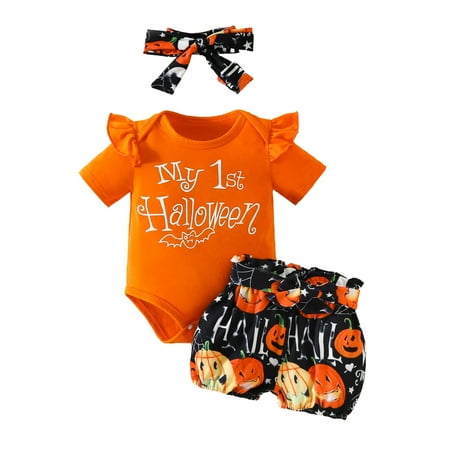 Yoryorlue Newborn Infant Girls Boys Halloween Short Sleeve Romper Bodysuits Cartoon Prints Short Pants Headbands Outfits
Yoryorlue Newborn Infant Girls Boys Halloween Short Sleeve Romper Bodysuits Cartoon Prints Short Pants Headbands Outfits