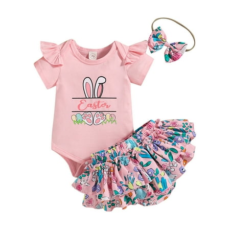 Girls Short Sleeve Easter Cartoon Rabbit Printed Romper Bodysuit Ruffles Shorts Headbands Outfits
Girls Short Sleeve Easter Cartoon Rabbit Printed Romper Bodysuit Ruffles Shorts Headbands Outfits