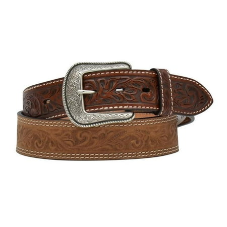3D Belt D7314-36 1.50 in. Brown Distressed Tooled with B&B Belt - Size 36