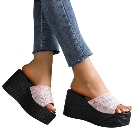 Ladies Fashion Summer Colorful Cloth Open Toe Thick Sole Slope Heel Sandals Easy to Clean Soft Fabric Daily Casual Style
Ladies Fashion Summer Colorful Cloth Open Toe Thick Sole Slope Heel Sandals Easy to Clean Soft Fabric Daily Casual Style