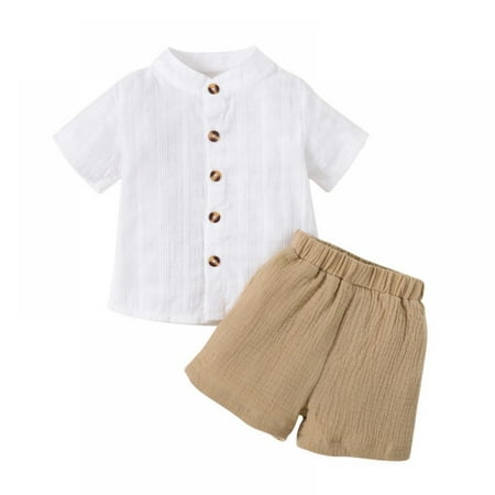 Sunwukong Baby Boy Cotton Linen Shorts Set Solid Color Short Sleeve Button Down T-Shirt Tops and Shorts Summer Outfit Clothes
Sunwukong Baby Boy Cotton Linen Shorts Set Solid Color Short Sleeve Button Down T-Shirt Tops and Shorts Summer Outfit Clothes