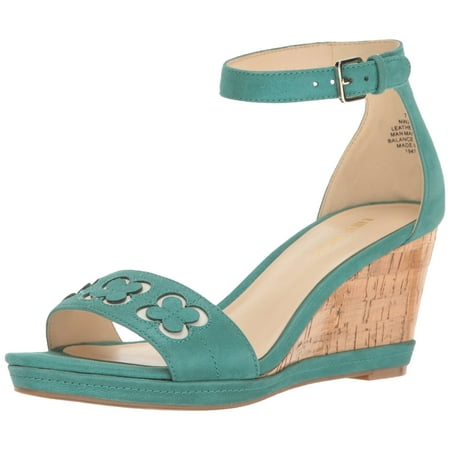 Nine West Women s Julian Metallic Wedge Sandal 7.5M