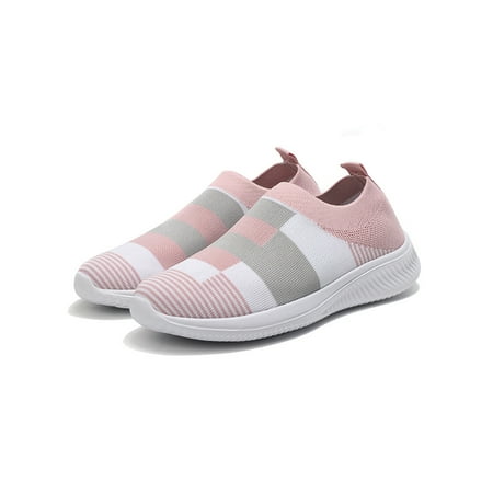 Gomelly Womens Comfortable Walking Shoes Lightweight Striped Loafers Outdoor Sports Breathable Low Top Casual Flats Gray Pink 8
Gomelly Womens Comfortable Walking Shoes Lightweight Striped Loafers Outdoor Sports Breathable Low Top Casual Flats Gray Pink 8