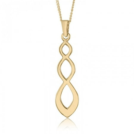 10K Yellow Gold Cascading Celtic Twist Pendant Charm Fine Celtic Authentic Jewelry