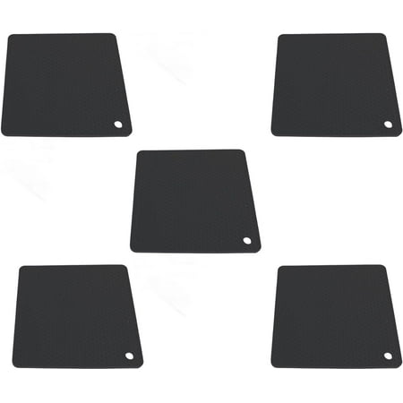 Silicone Pot Holders Mat Square Trivet Mat Hot Pads Easy to Clean Heat Resistance 5pcs for Home (Black)
Silicone Pot Holders Mat Square Trivet Mat Hot Pads Easy to Clean Heat Resistance 5pcs for Home (Black)