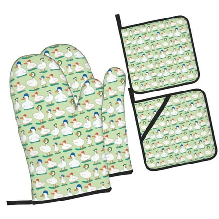 Fotbe Duck for 4Pcs Oven Mitts and Pot Holders 500℉ Heat Resistant Oven Mitts Non-Slip Silicone Surface Safe for Baking Cooking BBQ
Fotbe Duck for 4Pcs Oven Mitts and Pot Holders 500℉ Heat Resistant Oven Mitts Non-Slip Silicone Surface Safe for Baking Cooking BBQ
