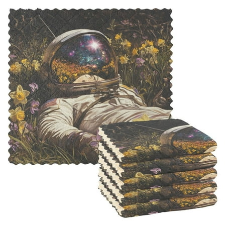 WOBOGO Astronauts in The Sea Of Flowers Kitchen Towels 6pcs Ultra Soft Absorbent Quick Drying Dish Cloths 11×11inch
WOBOGO Astronauts in The Sea Of Flowers Kitchen Towels 6pcs Ultra Soft Absorbent Quick Drying Dish Cloths 11×11inch