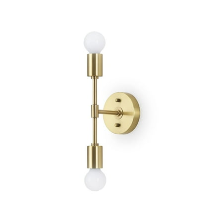 Light Brushed Gold Wall Sconce - Modern Minimalist Lighting For Bathroom Vanity And Hallway - Industrial Exposed Bulb Wall Lamp Fixture
Light Brushed Gold Wall Sconce - Modern Minimalist Lighting For Bathroom Vanity And Hallway - Industrial Exposed Bulb Wall Lamp Fixture