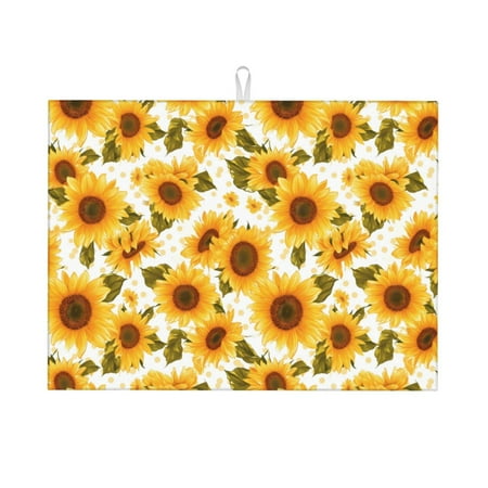 Dish Drying Mat Modern Elegant Sunflower Highly Absorbent Microfiber Drying Mat Kitchen Counter or Sink Drawer Liner 16x18 Kitchen Drying Mat Coffee Mat Kitchen Essentials
Dish Drying Mat Modern Elegant Sunflower Highly Absorbent Microfiber Drying Mat Kitchen Counter or Sink Drawer Liner 16x18 Kitchen Drying Mat Coffee Mat Kitchen Essentials