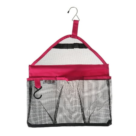 NUOLUX Multi Purpose Plastic Mesh Bathroom Triangle Hanging Bag(Rosy)