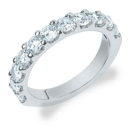 1.50 Carat Diamond Wedding Band in White Gold, 1 1/2 CTTW Diamond Anniversary Ring