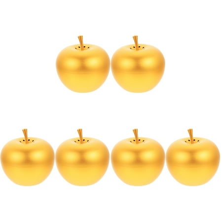 FRCOLOR 6 pcs Apple-shape Candy Box Christmas Wedding Favor Boxes Metal Candy Containers