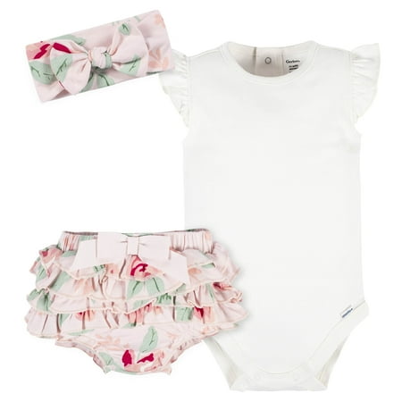 Gerber Baby Girls Short Sleeve Onesies 3-Piece Bodysuit Diaper Cover & Headband Set Pink Rose 6-9 Months US
Gerber Baby Girls Short Sleeve Onesies 3-Piece Bodysuit Diaper Cover & Headband Set Pink Rose 6-9 Months US