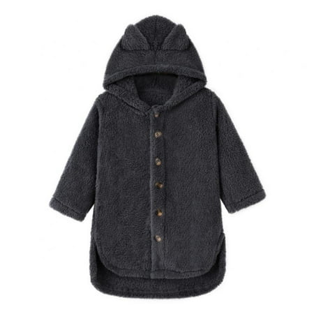 Toddler Baby Boys Girls Sherpa Fleece Open Front Coat Long Sleeve Solid Color Button Warm Hooded Outwear
Toddler Baby Boys Girls Sherpa Fleece Open Front Coat Long Sleeve Solid Color Button Warm Hooded Outwear