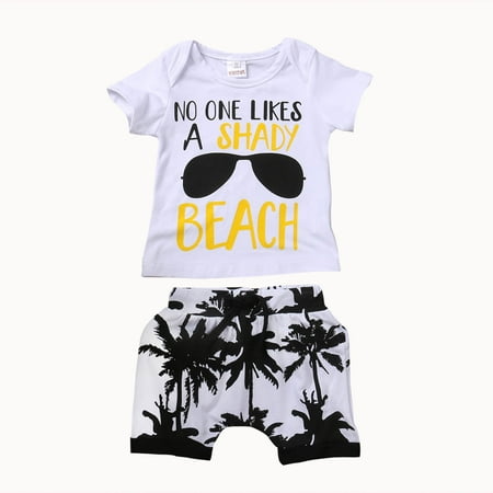 Xingqing 2Pcs Infant Baby Boy Summer Clothes T-shirt Tops Shorts Pants Holiday Outfits
Xingqing 2Pcs Infant Baby Boy Summer Clothes T-shirt Tops Shorts Pants Holiday Outfits