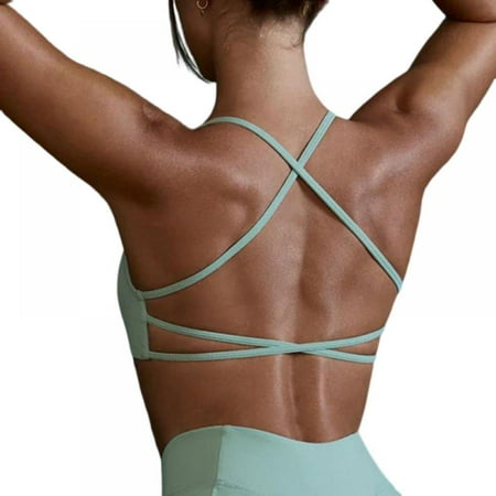 Baywell Strappy Sports Bra for Women Crisscross Back Yoga Bras Padded Backless Low Impact Bra Tops Shockproof Push Up Beauty Back Fitness Bra Wireless Sleep Bras XS-L
Baywell Strappy Sports Bra for Women Crisscross Back Yoga Bras Padded Backless Low Impact Bra Tops Shockproof Push Up Beauty Back Fitness Bra Wireless Sleep Bras XS-L