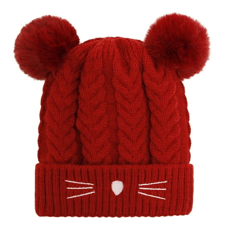 NEGJ Baby Fashion Hat Baby Cute Cartoon Cat Plus Velvet Double Ball Wool Knitted Hat
NEGJ Baby Fashion Hat Baby Cute Cartoon Cat Plus Velvet Double Ball Wool Knitted Hat