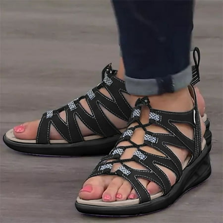 YTJX Fashion Spring And Summer Sandals Women Large Size Open Toe Wedge Heel Roman Style Light And Comfortable Shoes
YTJX Fashion Spring And Summer Sandals Women Large Size Open Toe Wedge Heel Roman Style Light And Comfortable Shoes