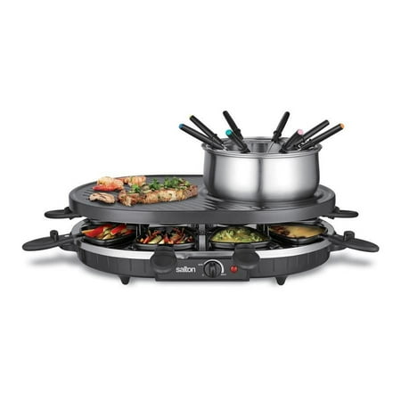 Salton - Fondue and Raclette Grill Serving Set Includes All Accessories Black
Salton - Fondue and Raclette Grill Serving Set Includes All Accessories Black
