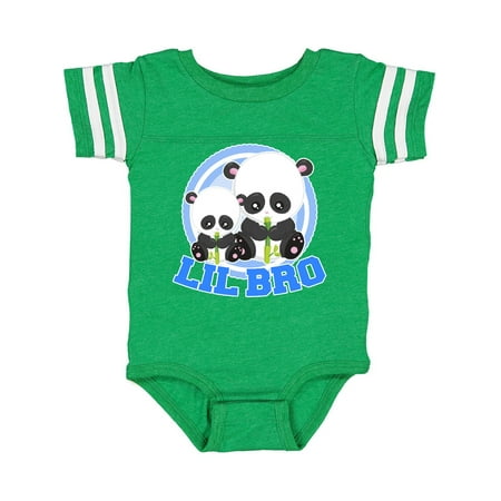 Inktastic lil bro panda Gift Baby Boy or Baby Girl Bodysuit