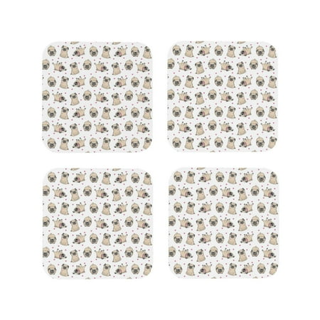 Tideii Pugs for Leather Coasters 4 Pieces Anti-fouling and Anti-scalding Decorative Coasters Suitable for Restaurants Kitchens Coffee Shops-Square
Tideii Pugs for Leather Coasters 4 Pieces Anti-fouling and Anti-scalding Decorative Coasters Suitable for Restaurants Kitchens Coffee Shops-Square
