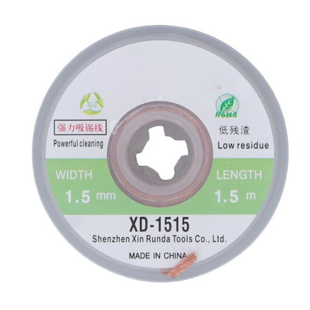 Copper Soldering Wire Oxidation 5PCS High Efficiency 1.5mm Width Strong Cleaning Force Desoldering Wick For Electronic Components
Copper Soldering Wire Oxidation 5PCS High Efficiency 1.5mm Width Strong Cleaning Force Desoldering Wick For Electronic Components