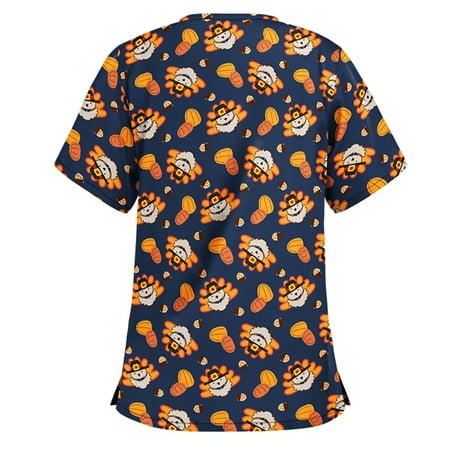 Women Scrubs Top Nurses Clothing Working Uniform Top Care Workwear Short Sleeve V-Neck Tops Christmas Thanksgiving Blouse
Women Scrubs Top Nurses Clothing Working Uniform Top Care Workwear Short Sleeve V-Neck Tops Christmas Thanksgiving Blouse