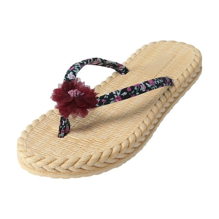 Womens Sandals Women Floral Thong Slippers Flat Floral Strap Thong Slippers Fashion Beach Flat Floral Slippers Women S Sandals Pvc Wine 37
Womens Sandals Women Floral Thong Slippers Flat Floral Strap Thong Slippers Fashion Beach Flat Floral Slippers Women S Sandals Pvc Wine 37