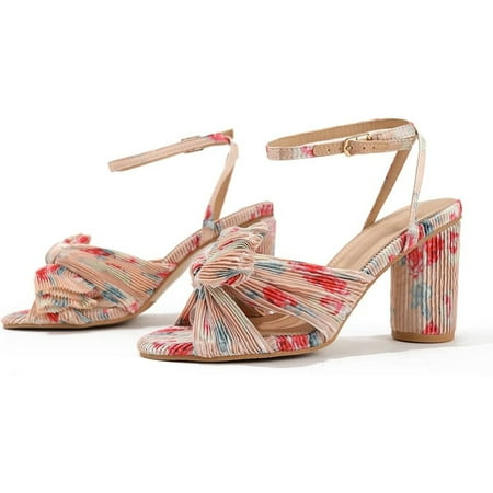 ZBCHLS Pleated Bow Knot Round Heeled Sandals Bridal Wedding Open Toe Ankle Strap Chunky Heels Women Sweet Bow Sandals Block High Heels Summer Bridal Dress Shoes
ZBCHLS Pleated Bow Knot Round Heeled Sandals Bridal Wedding Open Toe Ankle Strap Chunky Heels Women Sweet Bow Sandals Block High Heels Summer Bridal Dress Shoes