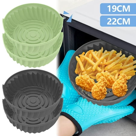 Kyoffiie 2PCS Air Fryer Silicone Pot with Handle Reusable Air Fryer Liner Heat Resistant Air Fryer Silicone Basket Round Baking Pan Air Fryer Accessories Liners Replacement
Kyoffiie 2PCS Air Fryer Silicone Pot with Handle Reusable Air Fryer Liner Heat Resistant Air Fryer Silicone Basket Round Baking Pan Air Fryer Accessories Liners Replacement
