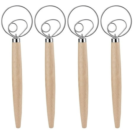 Danish Dough Whisk 4 Pack Stainless Steel Dutch Dough Whisk for Baking Hand Mixer and Blender for Bread Making
Danish Dough Whisk 4 Pack Stainless Steel Dutch Dough Whisk for Baking Hand Mixer and Blender for Bread Making
