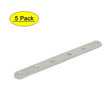 Uxcell 200mmx20mmx3mm Stainless Steel Straight Flat Fixing Mending Plates Brackets 5pcs