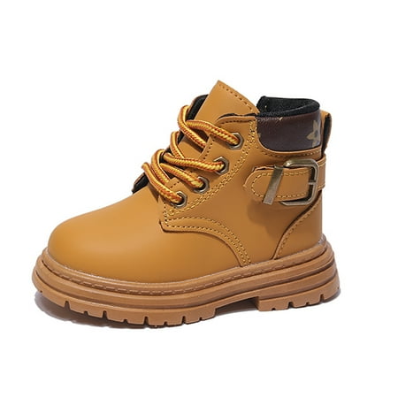 Boys Girls Ankle Boots Side Zipper Lace-Up Waterproof Comfortable Outdoor Winter Boots for Toddler Little Kids
Boys Girls Ankle Boots Side Zipper Lace-Up Waterproof Comfortable Outdoor Winter Boots for Toddler Little Kids