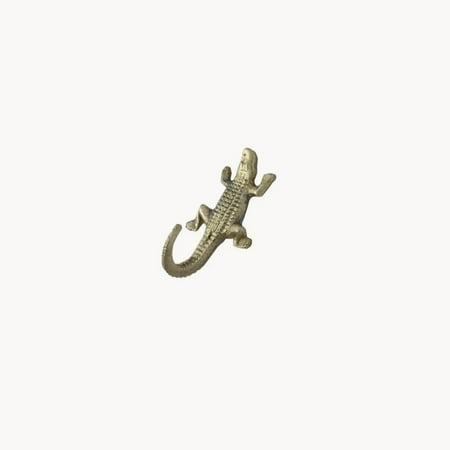 Wall Hook - Brass Baby Crocodile