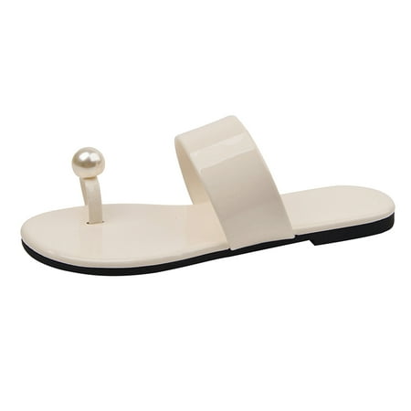 Sandals Women Ladies Fashion Summer Leather Pearl Slip On Slippers Shoes Flat Beach Sandals Womens Sandals Cloth White 37
Sandals Women Ladies Fashion Summer Leather Pearl Slip On Slippers Shoes Flat Beach Sandals Womens Sandals Cloth White 37