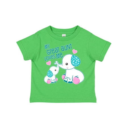 Inktastic My Great Aunt Loves Me-cute elephants Gift Toddler Boy or Toddler Girl T-Shirt