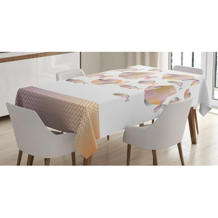 Fish Tablecloth Stylized Modern Ocean Animal Figures and Zigzag Border at the Bottom Rectangular Table Cover for Dining Room Kitchen 60 X 90 Inches Pale Pink Grey and Orange by Ambesonne
Fish Tablecloth Stylized Modern Ocean Animal Figures and Zigzag Border at the Bottom Rectangular Table Cover for Dining Room Kitchen 60 X 90 Inches Pale Pink Grey and Orange by Ambesonne