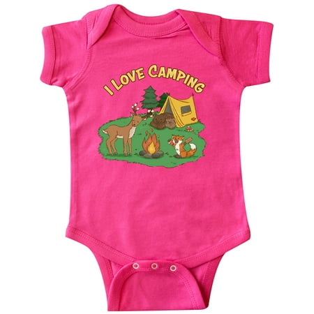 Inktastic I Love Camping Animals Gift Baby Boy or Baby Girl Bodysuit