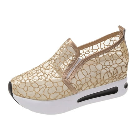 SZXZYGS Womens Shoes Ladies Fashion Breathable Mesh Sequin Thick Sole Sloping Heel Casual Rocking Shoes Easter Summer 2024
SZXZYGS Womens Shoes Ladies Fashion Breathable Mesh Sequin Thick Sole Sloping Heel Casual Rocking Shoes Easter Summer 2024