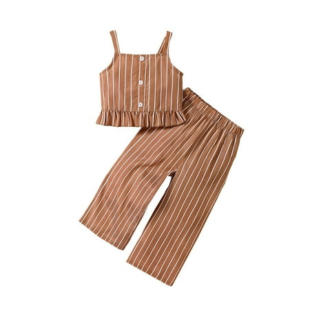 Outfits for Kids 10-12 Toddler Girls Short Sleeve Stripe Prints Vest Tops and Pants 2Pcs Set&Outfits
Outfits for Kids 10-12 Toddler Girls Short Sleeve Stripe Prints Vest Tops and Pants 2Pcs Set&Outfits