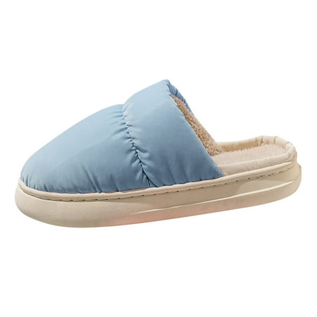 Women Walking Shoes Winter Couples Men Down Warm Home Baotou Soft Bottom Comfortable Solid Color Flat Cotton Slippers slipper for Men PU Navy
Women Walking Shoes Winter Couples Men Down Warm Home Baotou Soft Bottom Comfortable Solid Color Flat Cotton Slippers slipper for Men PU Navy