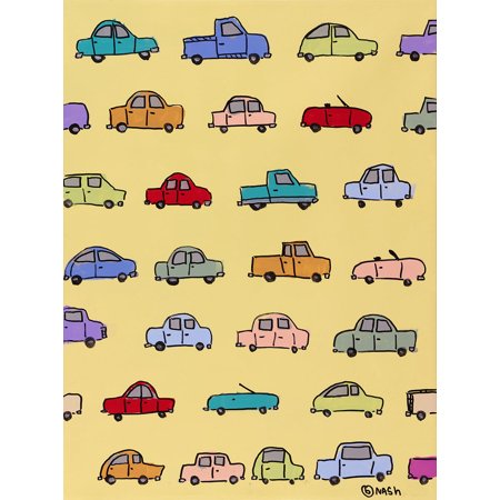 Cars - Yellow-BRINAS115609 Print 45"x33.5" by Brian Nash in a Un (Print Only)
