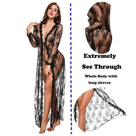 ZMHEGW Lingerie for Women Long Lace Dress Sheer Gown See Through Kimono Robe
ZMHEGW Lingerie for Women Long Lace Dress Sheer Gown See Through Kimono Robe