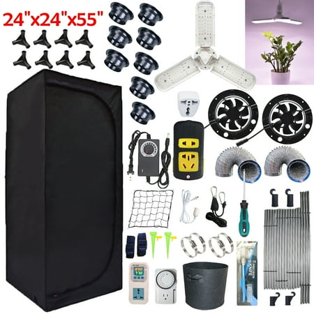 iMeshbean 24 x24 x55 Grow Tent Kit w/ LED Full Spectrum Grow Light & Ventilation Inline Fan
iMeshbean 24 x24 x55 Grow Tent Kit w/ LED Full Spectrum Grow Light & Ventilation Inline Fan