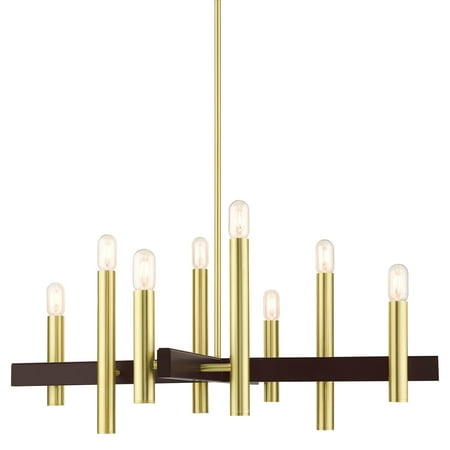 Livex Lighting 49998 Helsinki 8 Light 38 Wide Chandelier - Brass