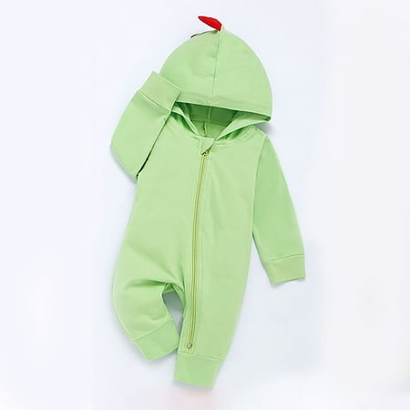 

jsaierl Toddler Baby Girls Boy Zipper Long Sleeve Cute Dinosaur Siamese Climbing Romper