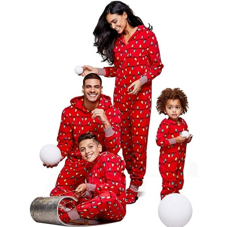 Liacowi Liacowi Family Matching Christmas Pajamas Set String Lights Pattern One-Piece Zip-Front Romper with Hood for Family
Liacowi Liacowi Family Matching Christmas Pajamas Set String Lights Pattern One-Piece Zip-Front Romper with Hood for Family